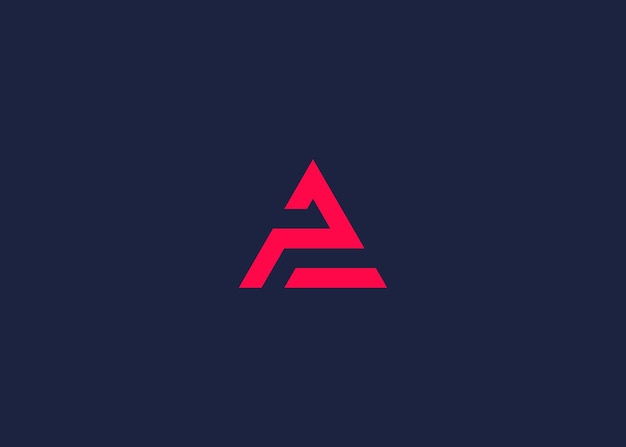 la letra pa con el logotipo del triángulo diseño del icono de la plantilla de diseño vectorial inspiración