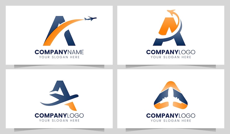 Vector letra a, plantilla de logotipo de gira y viaje