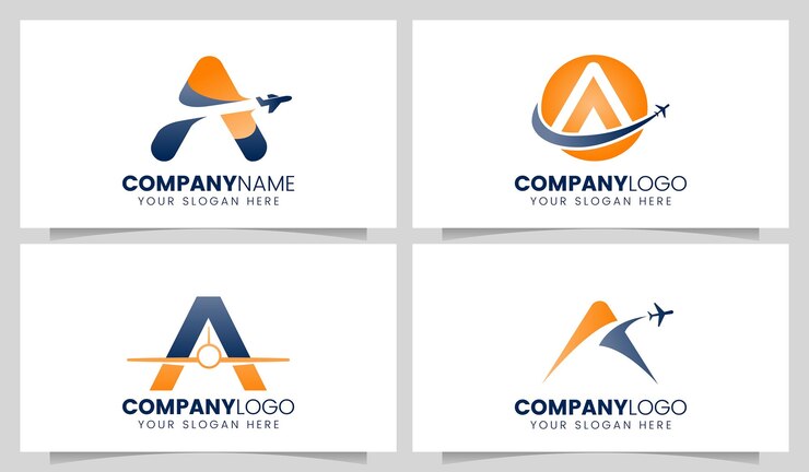 Vector letra a, plantilla de logotipo de gira y viaje