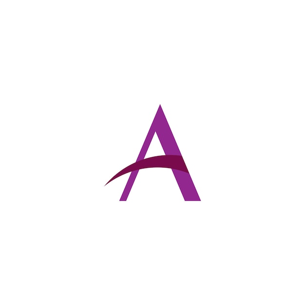 Letra una plantilla de vector simple