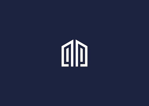 letra pp con diseño de icono de logotipo de la casa inspiración de plantilla de diseño vectorial