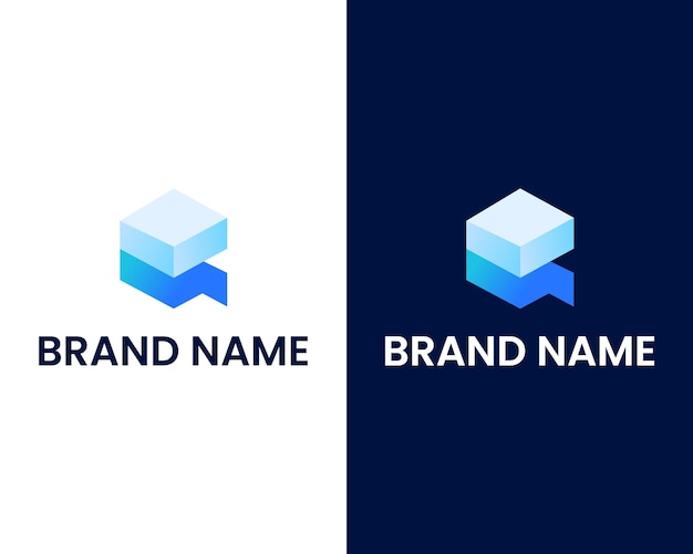 Letra Q con diseño de logotipo de aplicación empresarial 3d moderno de libro