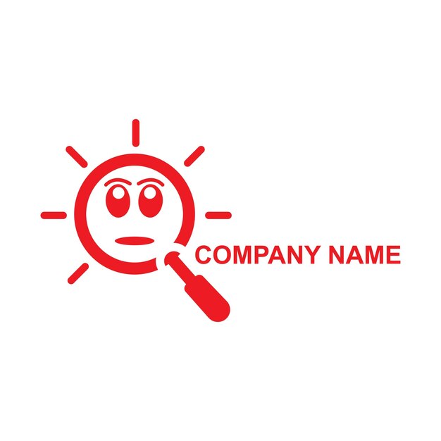 Letra q feliz personaje sonriente excéntrico q letra o fuente con logotipo vectorial de lupa