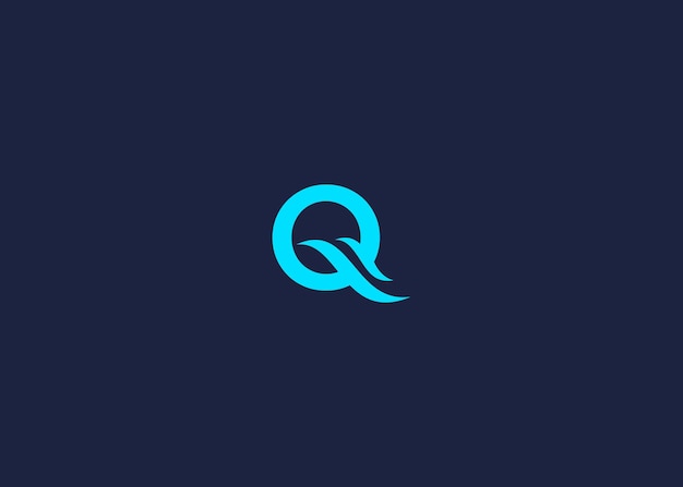 letra q con ondas diseño de icono de logotipo inspiración de plantilla de diseño vectorial