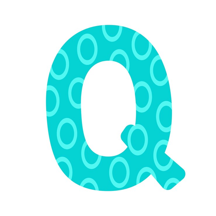 Vector la letra q. símbolo del alfabeto monstruo. aislado sobre fondo blanco