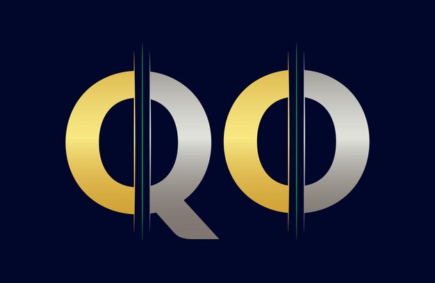 La letra QO, el logotipo colorido en el círculo, la ilustración del logotipo vectorial