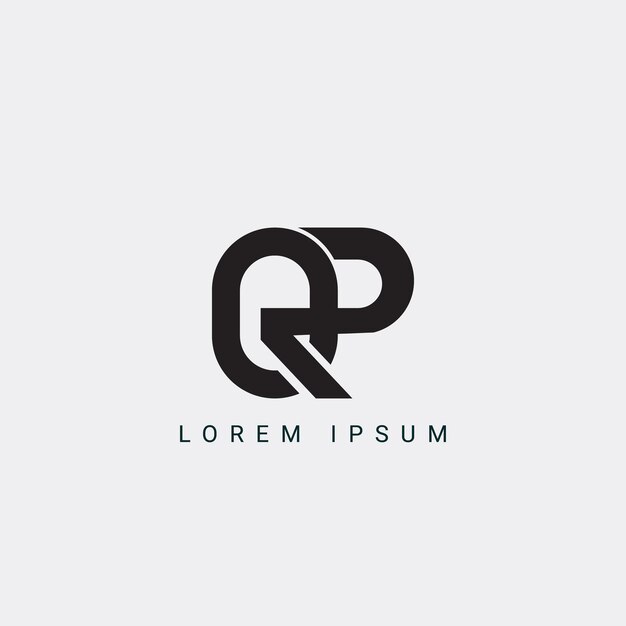 Letra QR y monograma RQ logotipo inicial geométrico logotipo de cuadrícula de gradiente moderno
