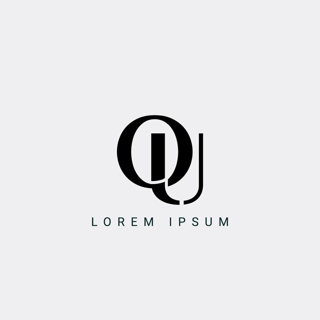 La letra QU y el monograma UQ logotipo inicial geométrico logotipo moderno de cuadrícula de gradiente