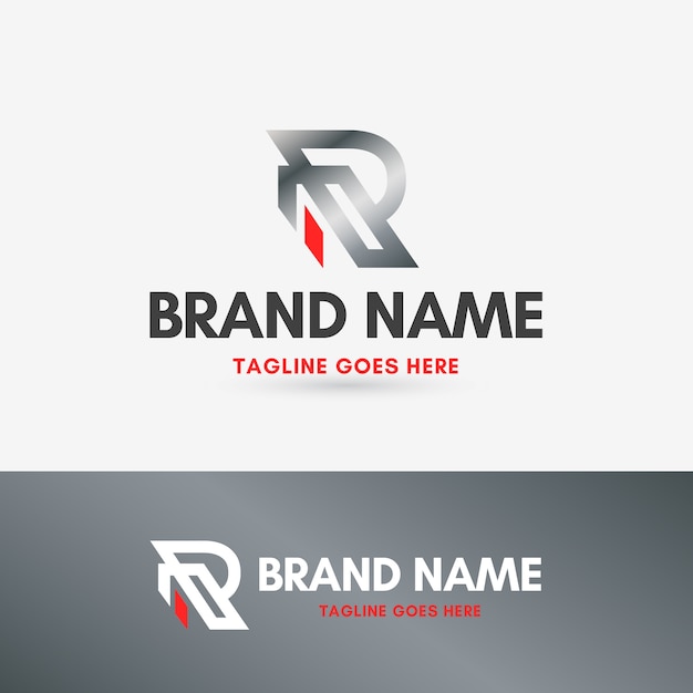 Letra R Luxury Silver Logo