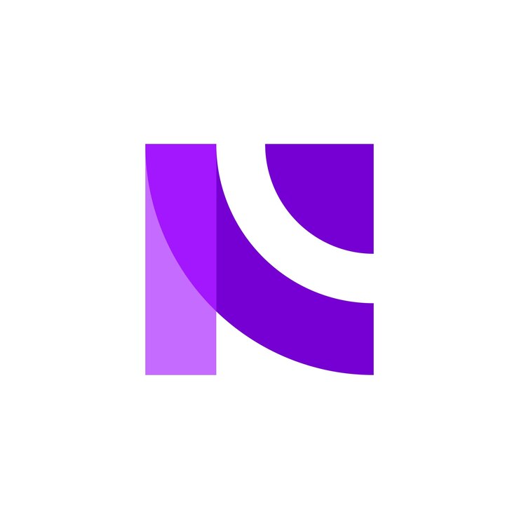 Letra R moderna y diseño de logotipo de conexión.