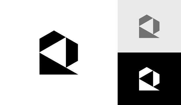 Letra R o vector de diseño de logotipo de monograma R inicial