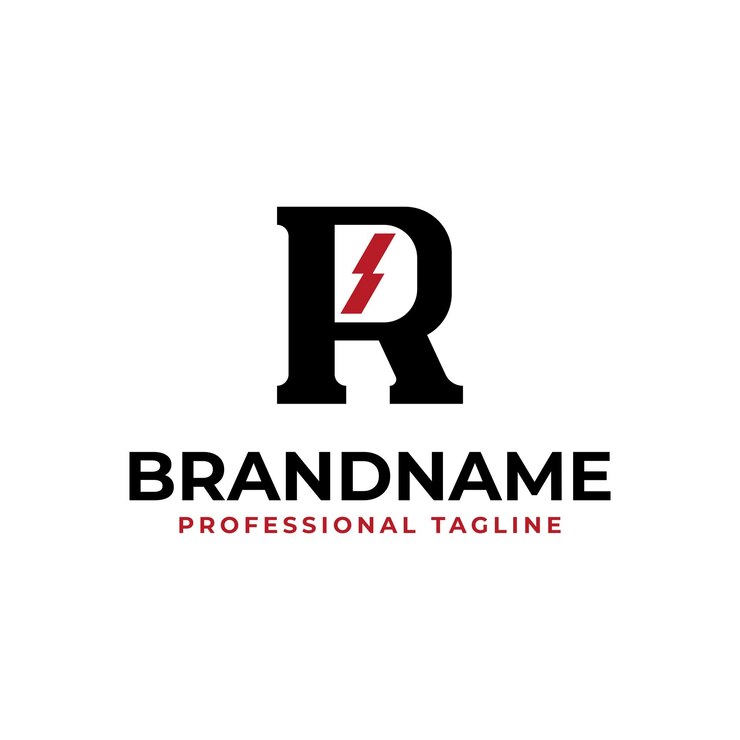 Vector la letra r power o el logotipo rs para cualquier empresa relacionada con la energía o la electricidad con las iniciales r rs o sr