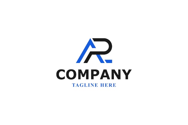 letra a y r resumen logotipo moderno