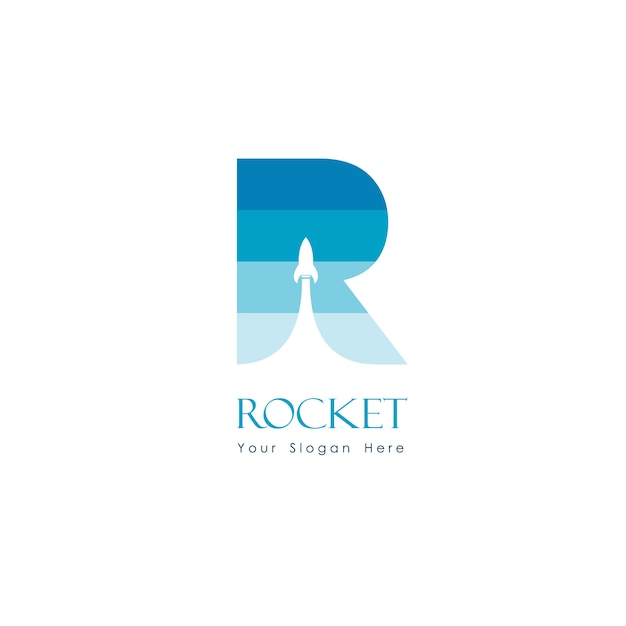 Letra R Rocket Logo