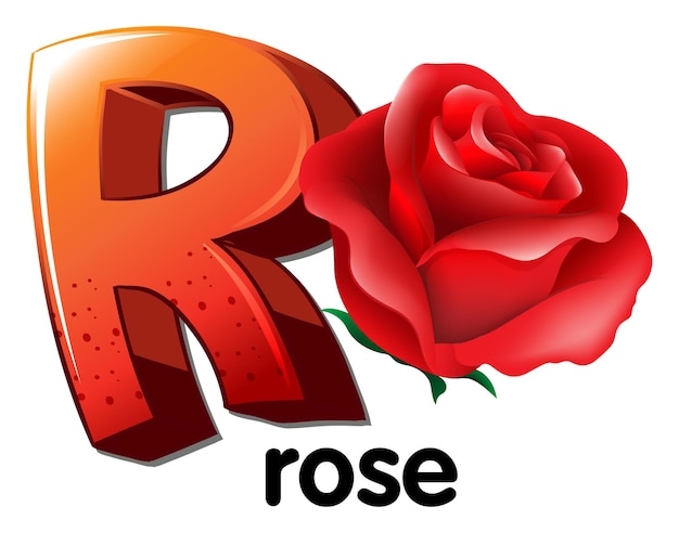 Vector una letra r para rosa