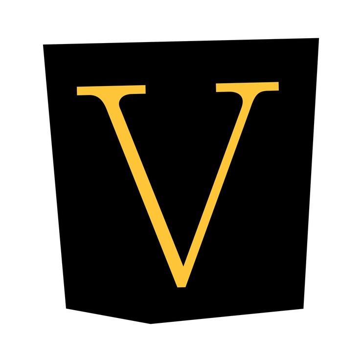 Vector letra de rescate vectorial v recortes de letras latinas de periódicos o revistas carácter criminal rescate colorido letra v