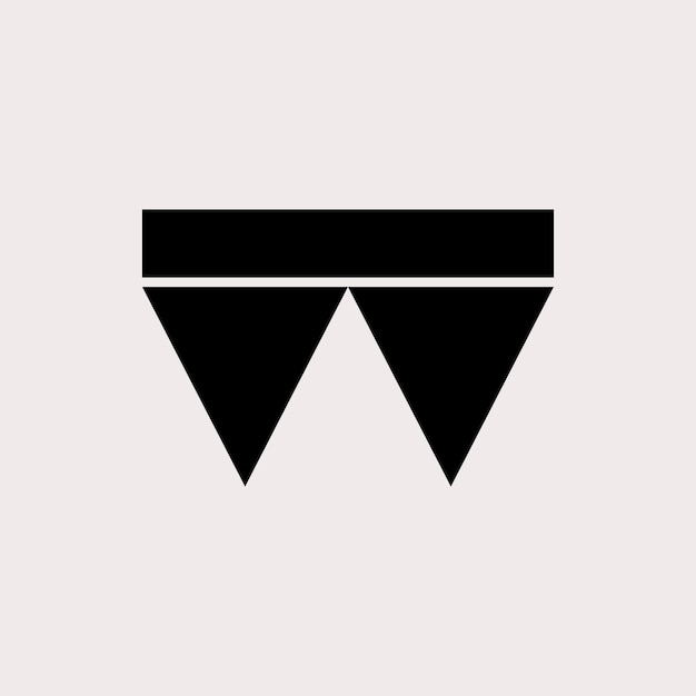Letra resumida en negrita Una flecha marca el logotipo icono moderno