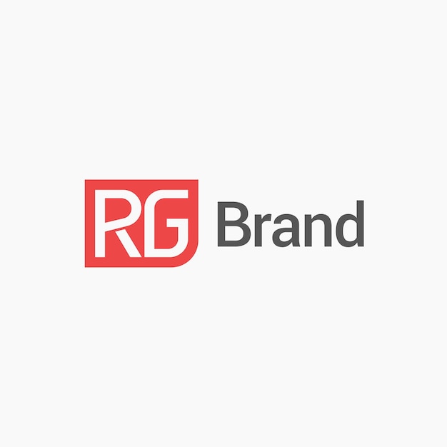 Letra RG concepto de diseño de logotipo de insignia moderna Monograma inicial R G logotipo universal para empresas