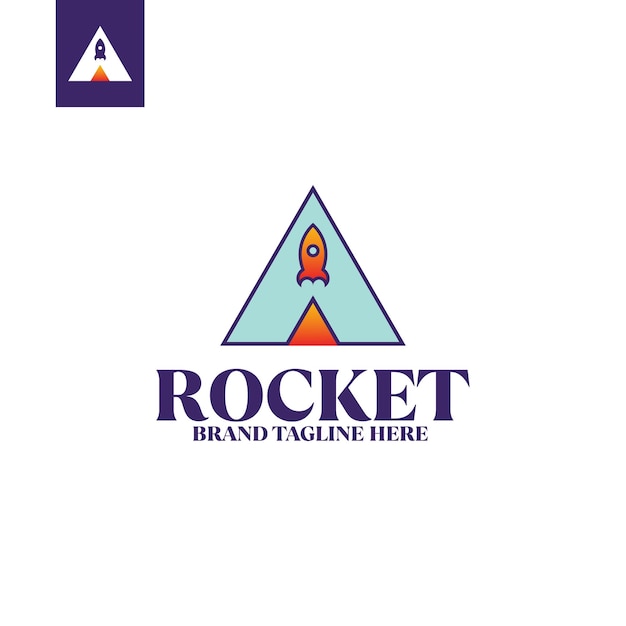 Letra A Rocket Logo