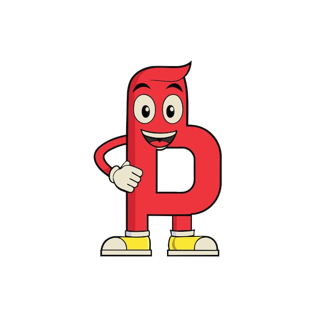 Una letra roja h que muestra una letra roja p