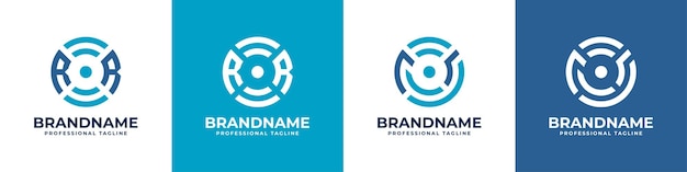 Letra RR Global Technology Monogram Logo adecuado para cualquier negocio con iniciales RR