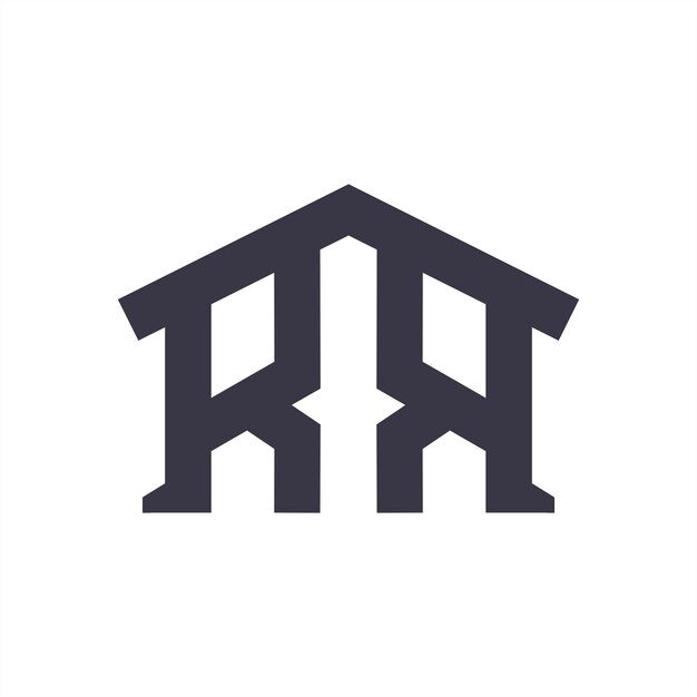 letra rr vector de diseño de logotipo de bienes raíces