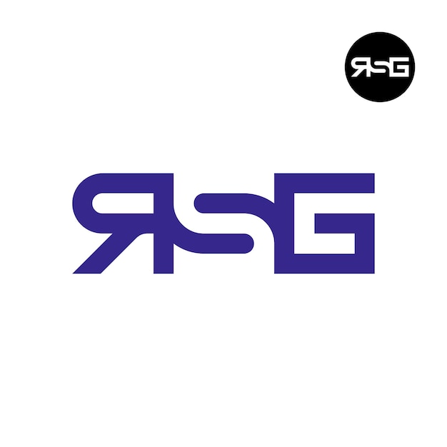 La letra RSG Logo Espacio negativo
