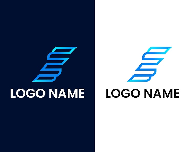 Vector letra s con b plantilla de diseño de logotipo moderno