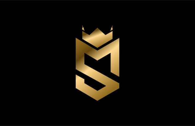 Letra S Bold Luxury Gold Logo