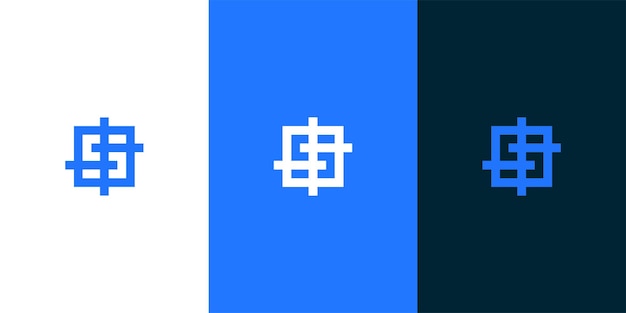 Letra s cuadrado símbolo geométrico único vector de logotipo simple