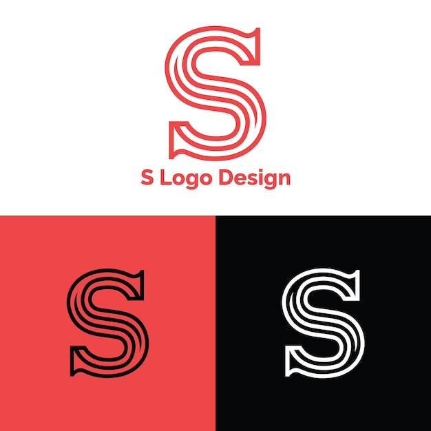 letra s diseño del logotipo icono del logotipo mínimo resumen s forma del logotipo