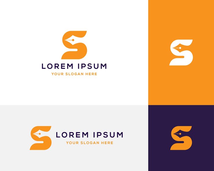 letra s, y, escritor, pluma, logotipo, vector, imagen de archivo