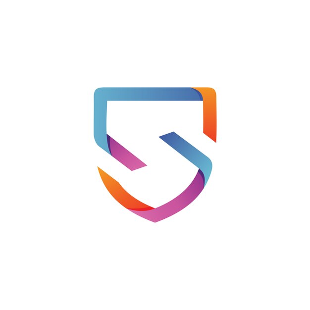 Letra S Escudo Logo Vector