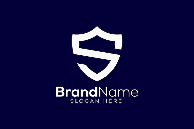 Letra S escudo plantilla de vector de diseño de logotipo seguro