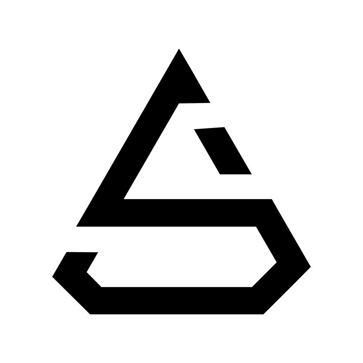 Vector una letra s está impresa en un fondo blanco.