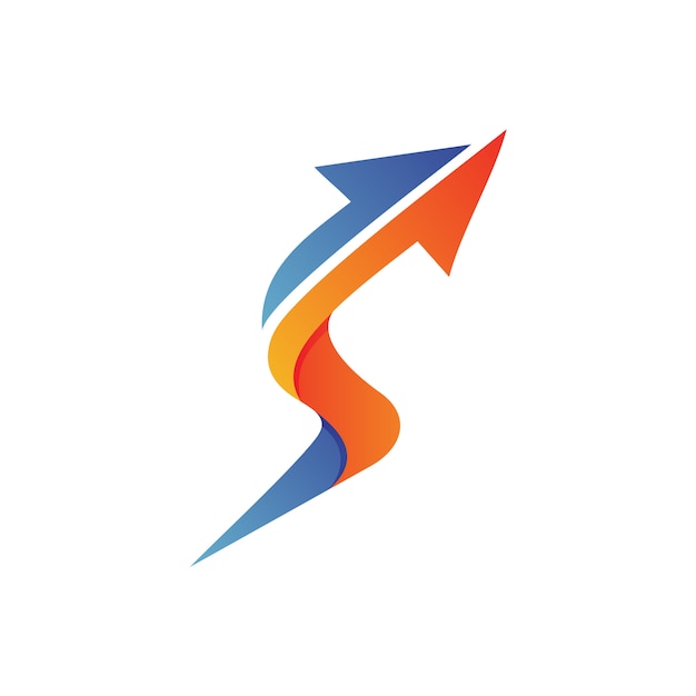 Letra S Flecha Logo Vector