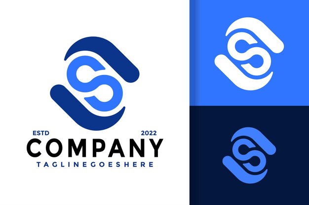 Letra S Infinity Business Logo Design Vector Ilustración Plantilla