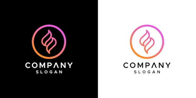 Letra S logo diseño vectorial