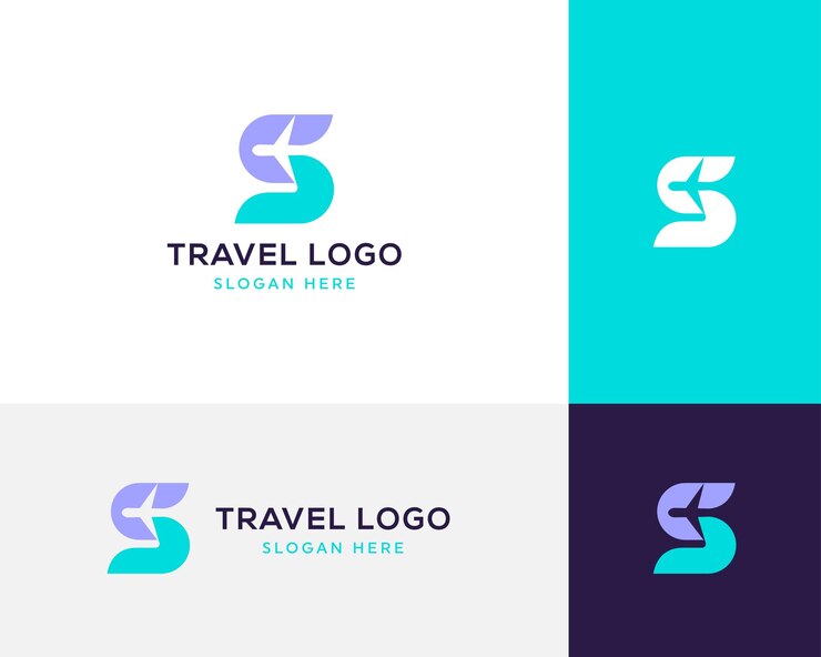 Letra S con logotipo de avión vector imagen de stock