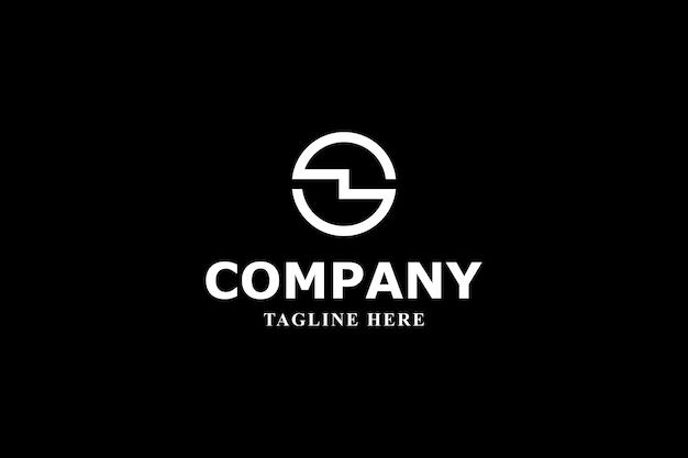 letra s y el logotipo de la electricidad mínima