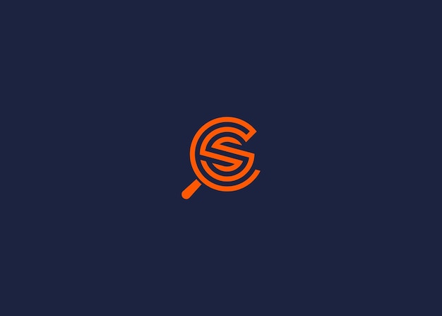 Letra s con lupa diseño de icono de logotipo inspiración de plantilla de diseño vectorial