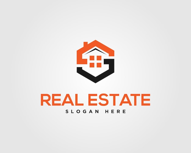 La letra S o SS diseño de logotipo de casa inmobiliaria plantilla vectorial moderna