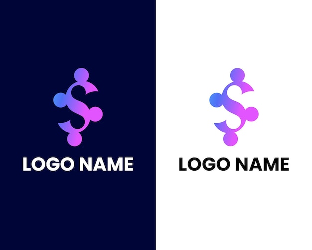 letra s con plantilla de diseño de logotipo moderno de tecnología