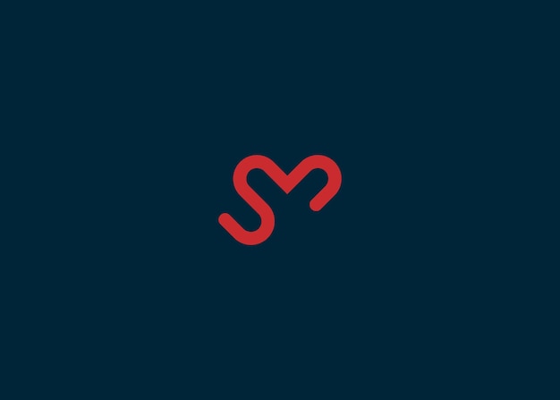 letra s con plantilla de ilustración de vector de diseño de logotipo de amor