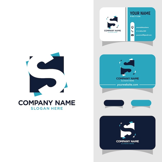 Letra S Square Logo Design Template Inspiration Vector Illustration