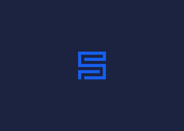 La letra s1 cuadrada del logotipo, el diseño del icono, el diseño vectorial, la inspiración de la plantilla.