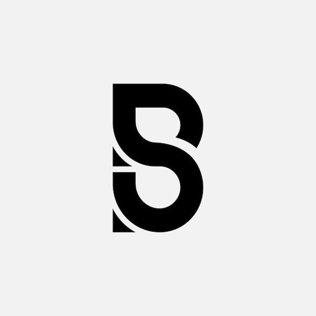 Letra SB o BS Abstracto Diseño del logotipo de la empresa Concepto de marca moderno