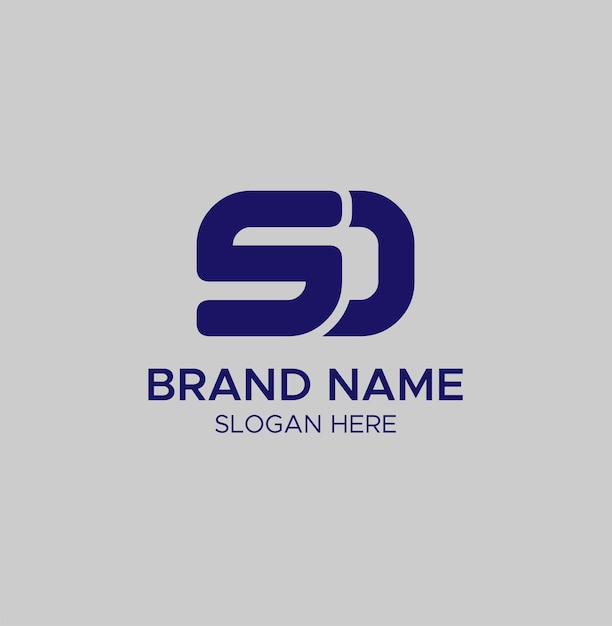 letra Sd o Ds arte de línea creativa logotipo de monograma abstracto único