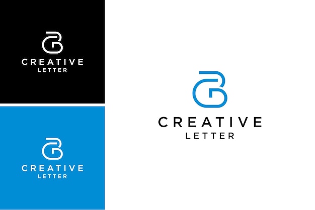 letra simple cb logo.monogram bc vector logotype