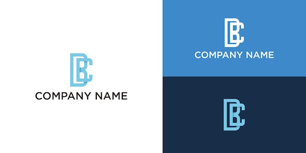 letra simple cb logomonograma bc logotipo vectorial